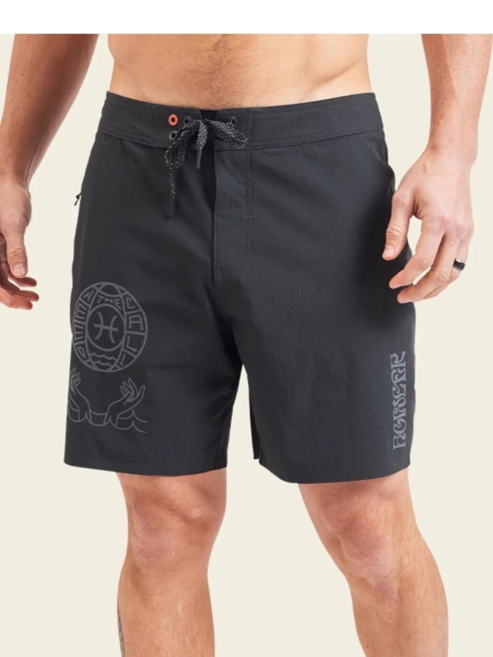 Howler Brothers Del Este performance boardshorts Antique Black 38
